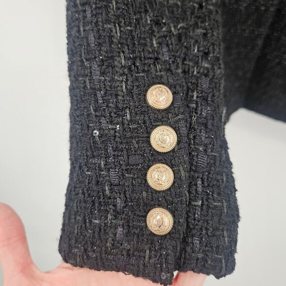 Generation Love‎ Lila Contrast Tweet Blazer in Black/Cream XS - Picture 10 of 10